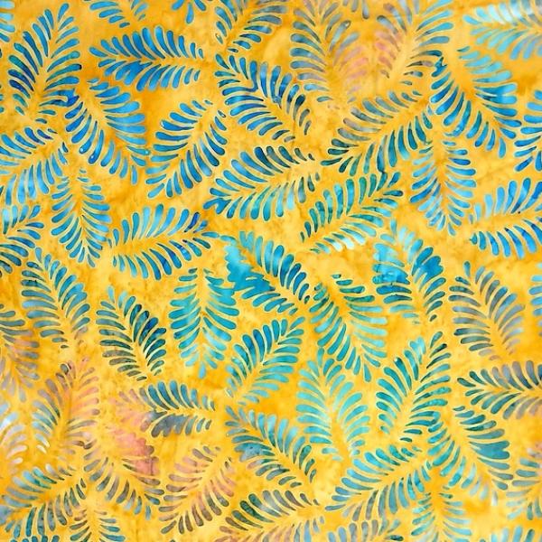 ORANGE PETROL - Chrome - Batikstoff aus Indonesien